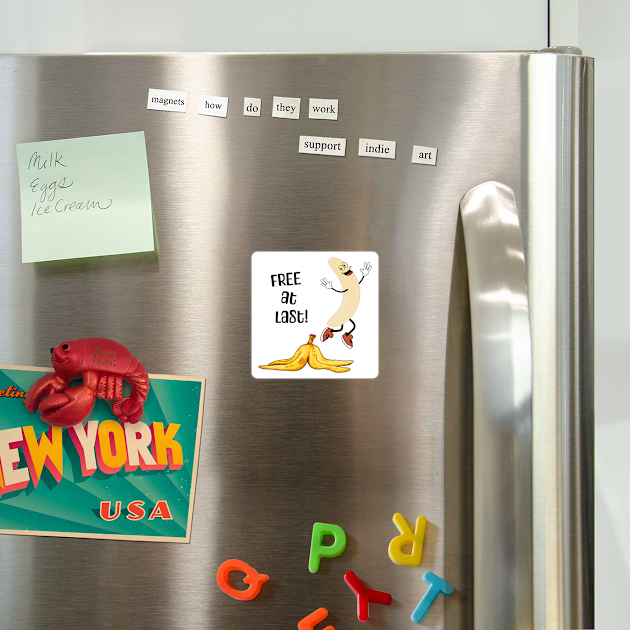Funny free banana man is stripped of its peel and happy dancing by Luxinda